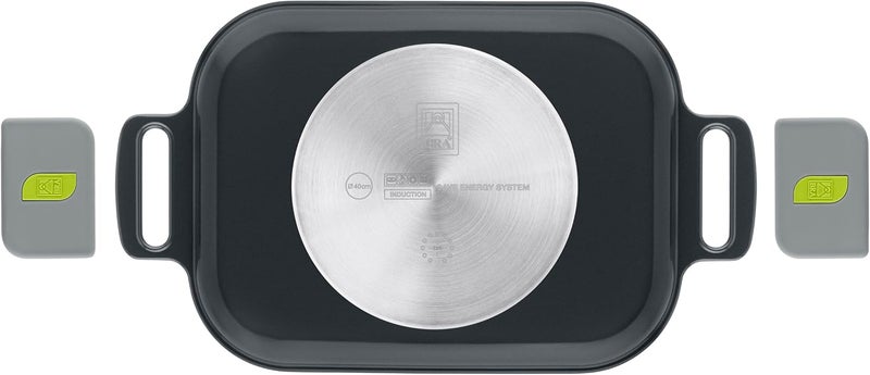 BRA COOKWARE Life Ceramic Nonstick Grill | 12.6 x 9.4 Inch Recycled Cast Aluminum Smooth Plate | Ceramic Non-Stick | Ceramic Non-Stick Coating | PFOA Free | All Cooktops| Removable Handles - Image 2